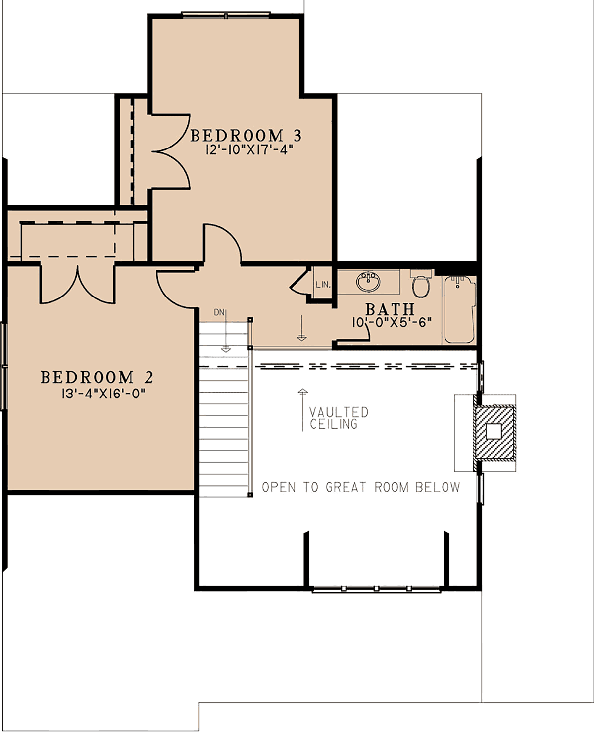Bungalow, Country, Craftsman, Farmhouse House Plan 82693 with 3 Beds, 3 Baths, 2 Car Garage Level Two