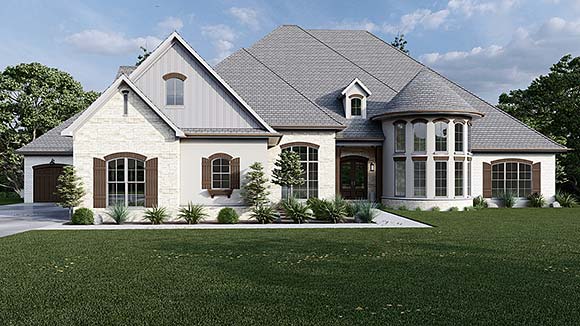 Craftsman, European, French Country House Plan 82696 with 6 Beds, 9 Baths, 5 Car Garage Elevation