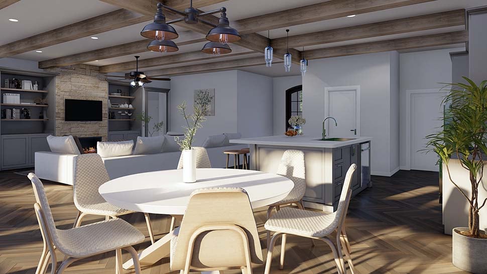 Craftsman, European, French Country Plan with 8769 Sq. Ft., 6 Bedrooms, 9 Bathrooms, 5 Car Garage Picture 11