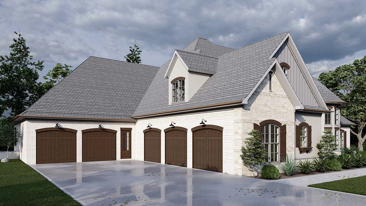 Craftsman, European, French Country Plan with 8769 Sq. Ft., 6 Bedrooms, 9 Bathrooms, 5 Car Garage Picture 3