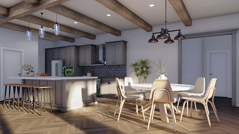 Craftsman, European, French Country Plan with 8769 Sq. Ft., 6 Bedrooms, 9 Bathrooms, 5 Car Garage Picture 10