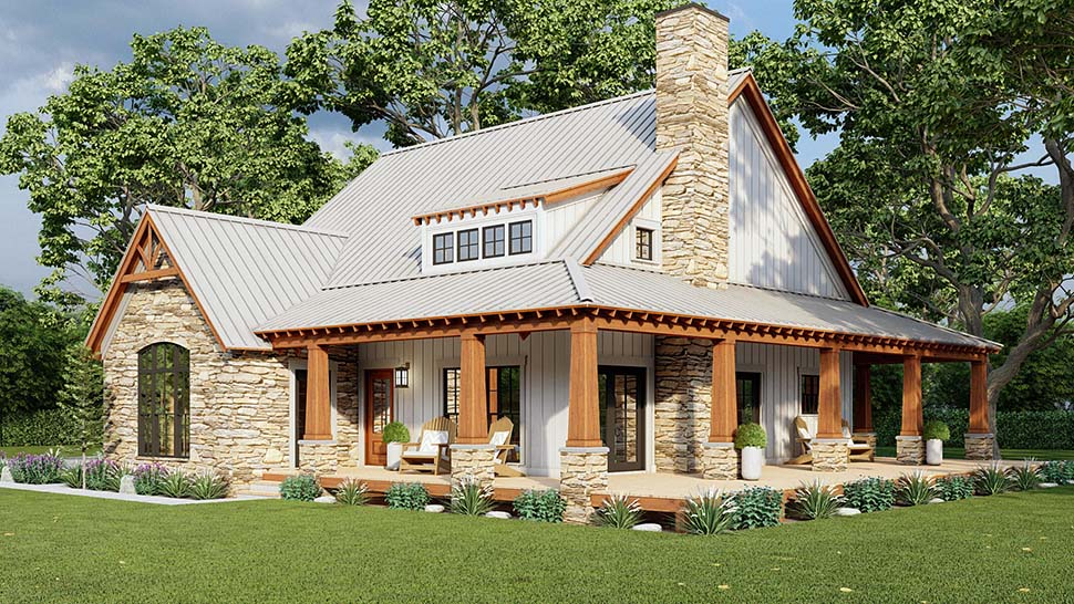 Bungalow, Cabin, Country, Craftsman, Farmhouse Plan with 2278 Sq. Ft., 3 Bedrooms, 3 Bathrooms, 2 Car Garage Picture 5