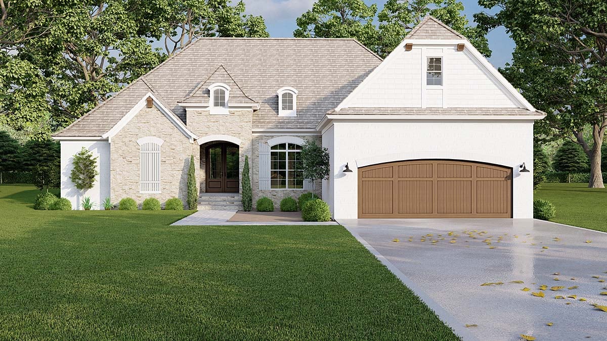 European, French Country, Traditional House Plan 82702 with 4 Beds, 5 Baths, 2 Car Garage Elevation