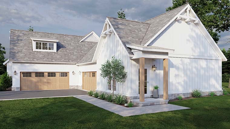 Bungalow, Contemporary, Country, Craftsman, Farmhouse Plan with 2715 Sq. Ft., 5 Bedrooms, 4 Bathrooms, 4 Car Garage Picture 6