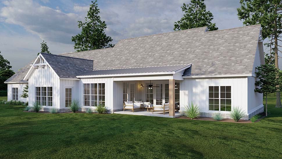 Bungalow, Contemporary, Country, Craftsman, Farmhouse Plan with 2715 Sq. Ft., 5 Bedrooms, 4 Bathrooms, 4 Car Garage Picture 7