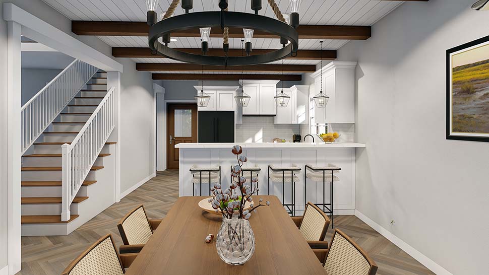 Cabin, Farmhouse Plan with 1571 Sq. Ft., 2 Bedrooms, 3 Bathrooms Picture 12