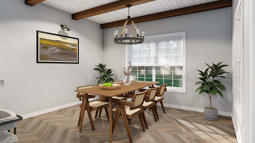 Cabin, Farmhouse Plan with 1571 Sq. Ft., 2 Bedrooms, 3 Bathrooms Picture 9