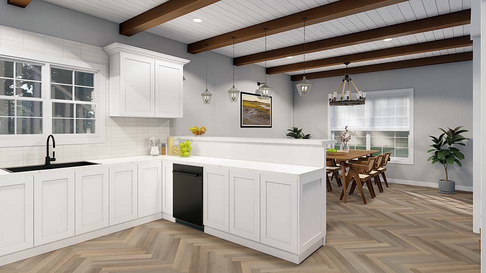 Cabin, Farmhouse Plan with 1571 Sq. Ft., 2 Bedrooms, 3 Bathrooms Picture 10