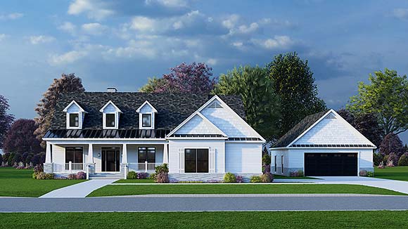 Bungalow, Country, Craftsman, Farmhouse, Southern, Traditional House Plan 82712 with 5 Beds, 5 Baths, 4 Car Garage Elevation
