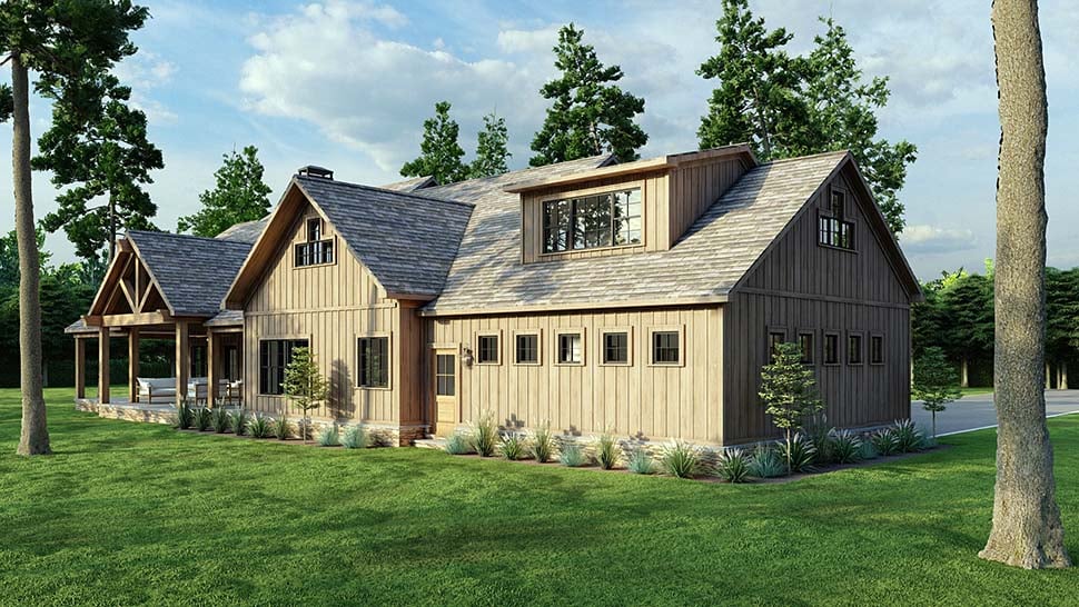 Bungalow, Country, Craftsman, Farmhouse, Southern, Traditional Plan with 2173 Sq. Ft., 3 Bedrooms, 3 Bathrooms, 4 Car Garage Picture 7