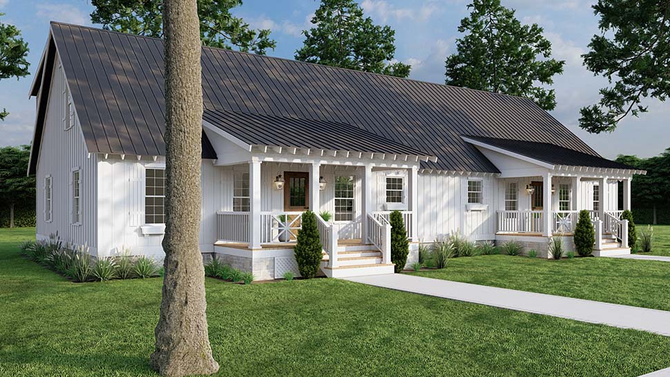 Country, Farmhouse, Southern, Traditional Plan with 1461 Sq. Ft., 3 Bedrooms, 2 Bathrooms Picture 4