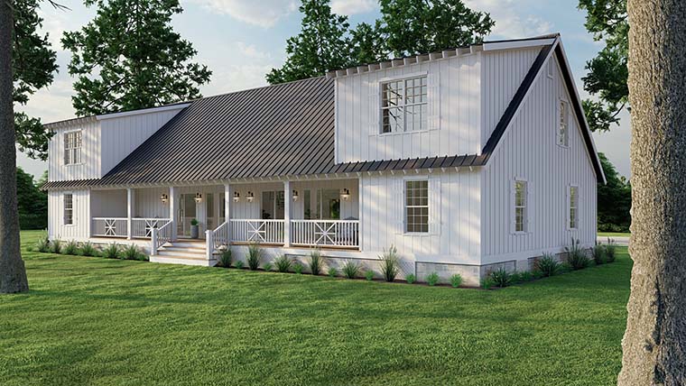 Country, Farmhouse, Southern, Traditional Plan with 1461 Sq. Ft., 3 Bedrooms, 2 Bathrooms Picture 6