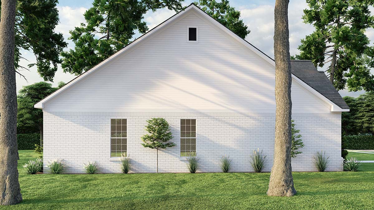 Country, Southern, Traditional Plan with 1265 Sq. Ft., 3 Bedrooms, 2 Bathrooms Picture 3