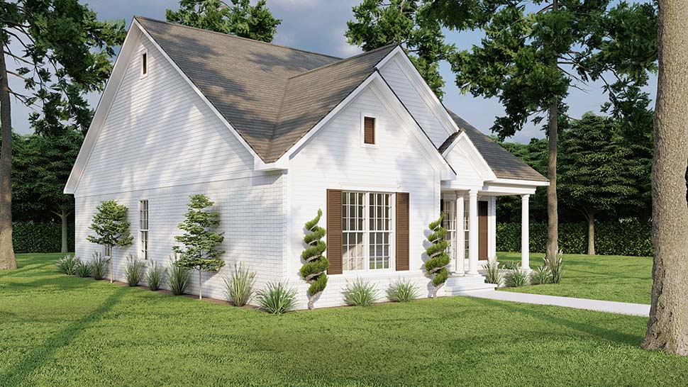 Country, Southern, Traditional Plan with 1265 Sq. Ft., 3 Bedrooms, 2 Bathrooms Picture 5