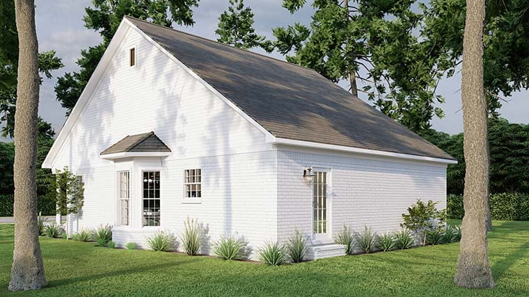 Country, Southern, Traditional Plan with 1265 Sq. Ft., 3 Bedrooms, 2 Bathrooms Picture 6