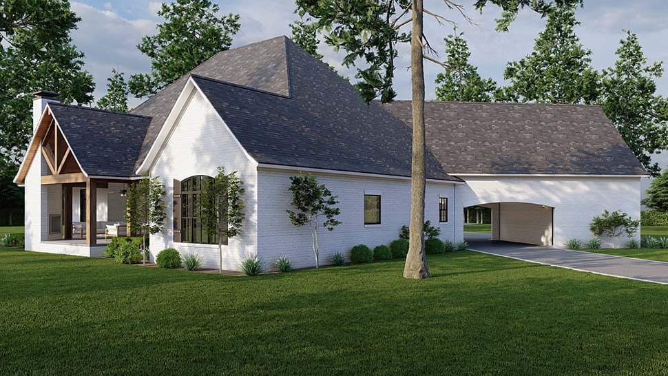 Bungalow, Craftsman, European, French Country, Southern Plan with 2826 Sq. Ft., 3 Bedrooms, 3 Bathrooms, 1 Car Garage Picture 7