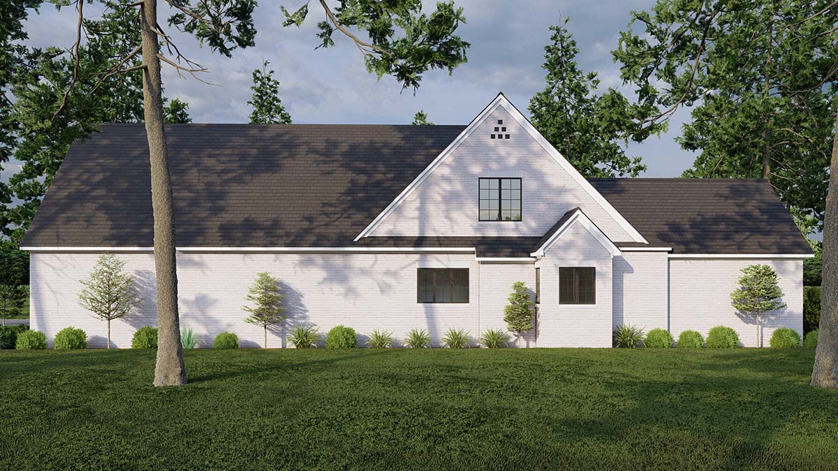 Bungalow, Contemporary, Craftsman, European, Southern, Traditional Plan with 2998 Sq. Ft., 3 Bedrooms, 4 Bathrooms, 2 Car Garage Picture 2
