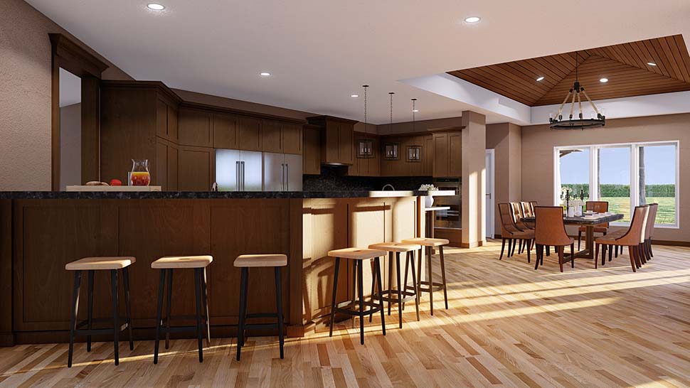 Contemporary, Prairie, Tuscan Plan with 3638 Sq. Ft., 4 Bedrooms, 3 Bathrooms, 3 Car Garage Picture 18