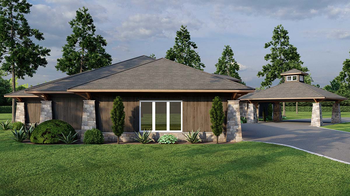 Contemporary, Prairie, Tuscan Plan with 3638 Sq. Ft., 4 Bedrooms, 3 Bathrooms, 3 Car Garage Picture 3