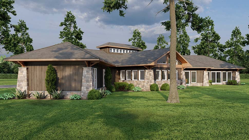 Contemporary, Prairie, Tuscan Plan with 3638 Sq. Ft., 4 Bedrooms, 3 Bathrooms, 3 Car Garage Picture 7