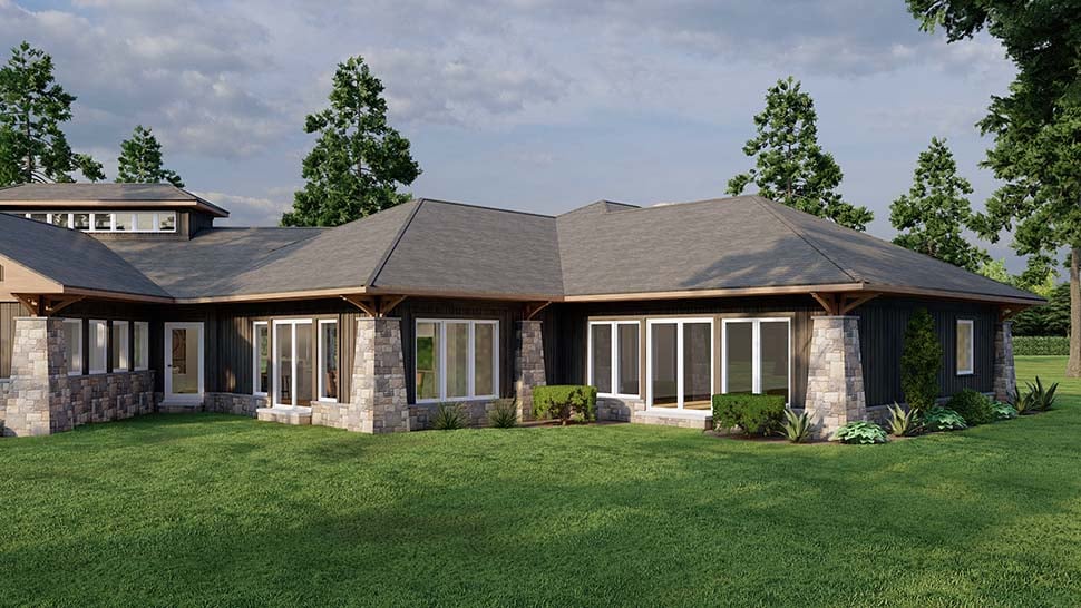Contemporary, Prairie, Tuscan Plan with 3638 Sq. Ft., 4 Bedrooms, 3 Bathrooms, 3 Car Garage Picture 8