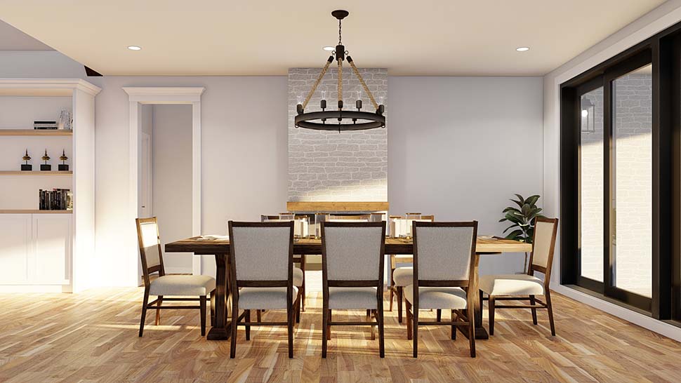 Contemporary, European, French Country Plan with 3299 Sq. Ft., 4 Bedrooms, 4 Bathrooms, 2 Car Garage Picture 12