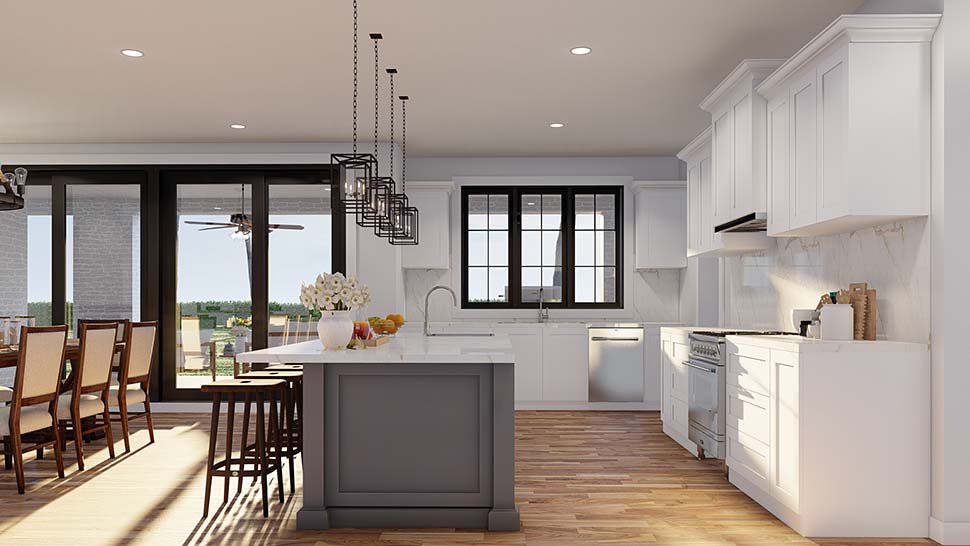 Contemporary, European, French Country Plan with 3299 Sq. Ft., 4 Bedrooms, 4 Bathrooms, 2 Car Garage Picture 17