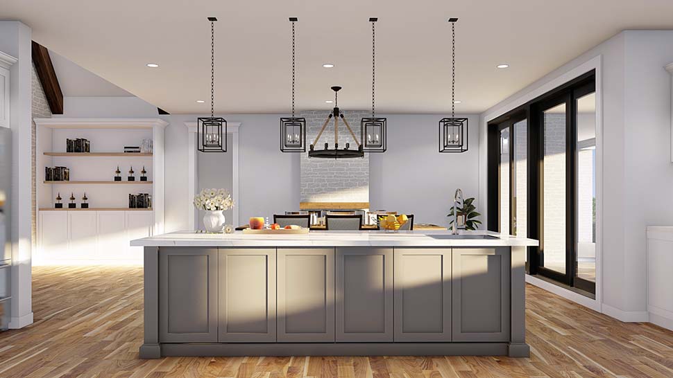 Contemporary, European, French Country Plan with 3299 Sq. Ft., 4 Bedrooms, 4 Bathrooms, 2 Car Garage Picture 18