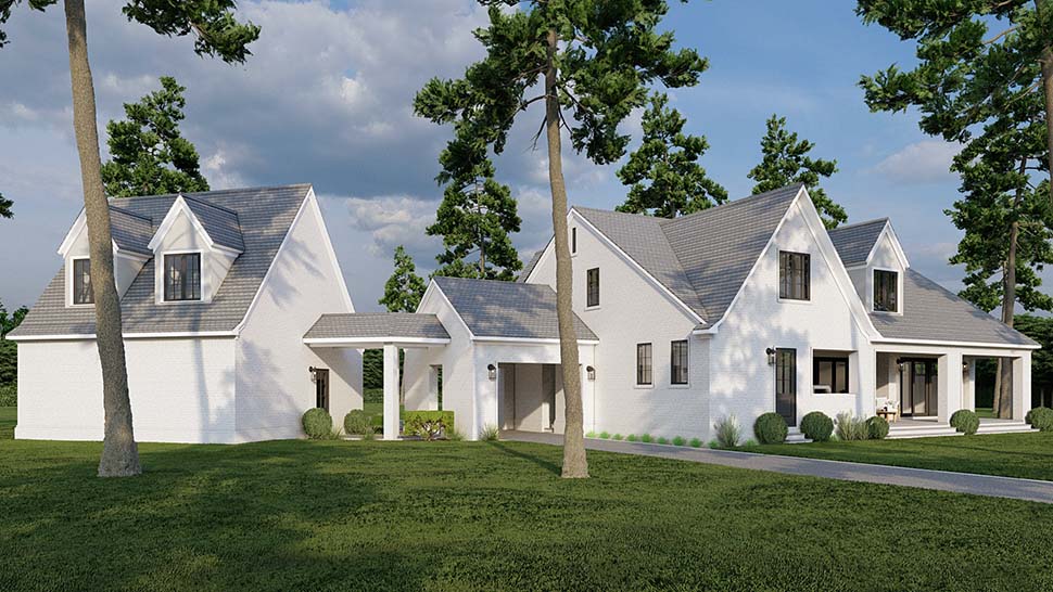 Contemporary, European, French Country Plan with 3299 Sq. Ft., 4 Bedrooms, 4 Bathrooms, 2 Car Garage Picture 7