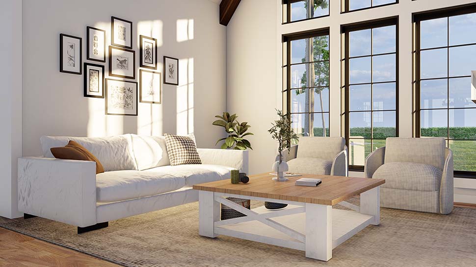 Contemporary, European, French Country Plan with 3299 Sq. Ft., 4 Bedrooms, 4 Bathrooms, 2 Car Garage Picture 10