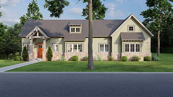Bungalow, Cabin, Cottage, Craftsman House Plan 82742 with 2 Beds, 3 Baths Elevation