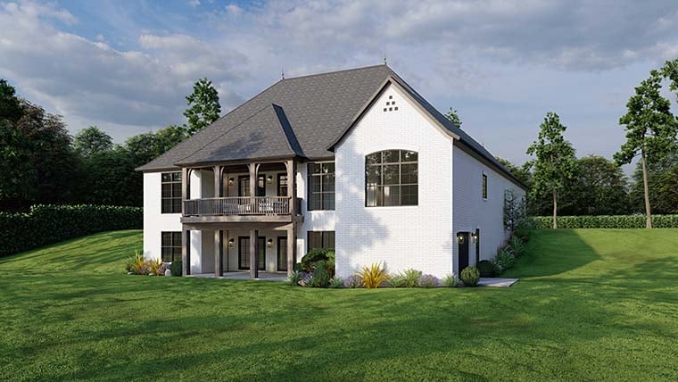 European, French Country, Southern, Traditional Plan with 4118 Sq. Ft., 4 Bedrooms, 4 Bathrooms, 3 Car Garage Picture 6