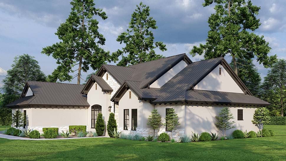 French Country, Mediterranean, Tuscan Plan with 2076 Sq. Ft., 4 Bedrooms, 3 Bathrooms, 3 Car Garage Picture 5