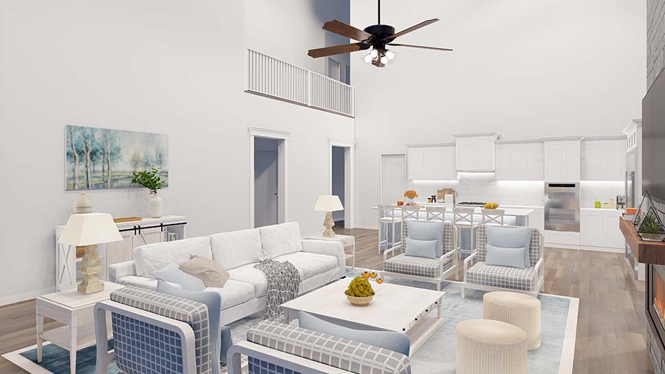 Barndominium, Farmhouse Plan with 3779 Sq. Ft., 5 Bedrooms, 6 Bathrooms, 4 Car Garage Picture 11