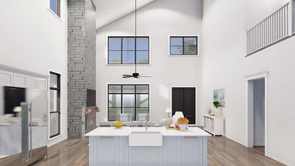 Barndominium, Farmhouse Plan with 3779 Sq. Ft., 5 Bedrooms, 6 Bathrooms, 4 Car Garage Picture 15