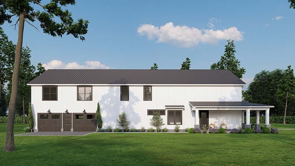 Barndominium, Farmhouse Plan with 3779 Sq. Ft., 5 Bedrooms, 6 Bathrooms, 4 Car Garage Picture 4
