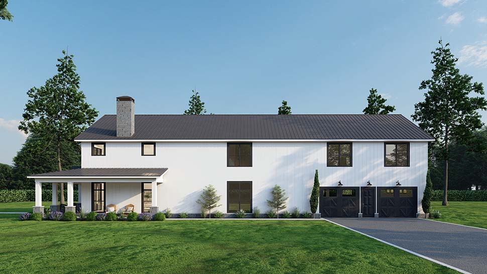 Barndominium, Farmhouse Plan with 3779 Sq. Ft., 5 Bedrooms, 6 Bathrooms, 4 Car Garage Picture 5