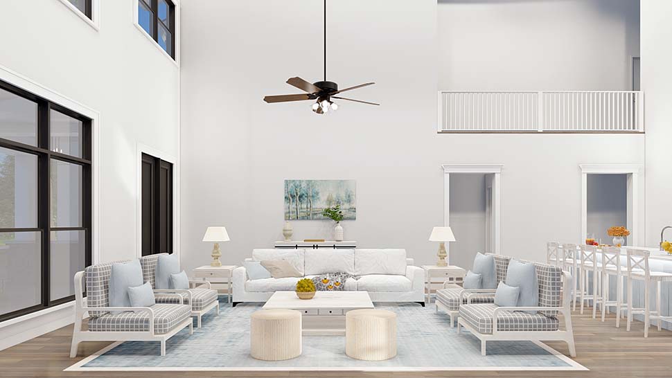 Barndominium, Farmhouse Plan with 3779 Sq. Ft., 5 Bedrooms, 6 Bathrooms, 4 Car Garage Picture 8