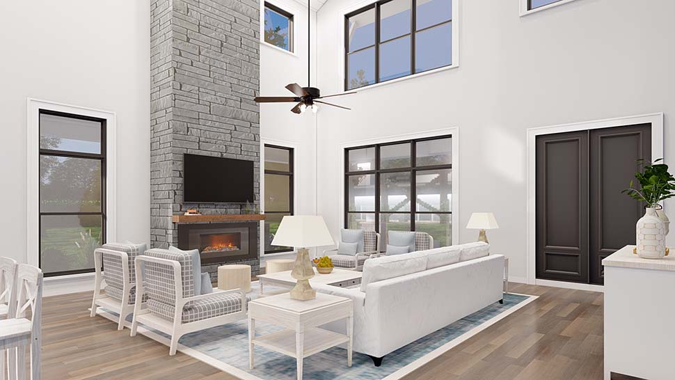 Barndominium, Farmhouse Plan with 3779 Sq. Ft., 5 Bedrooms, 6 Bathrooms, 4 Car Garage Picture 9