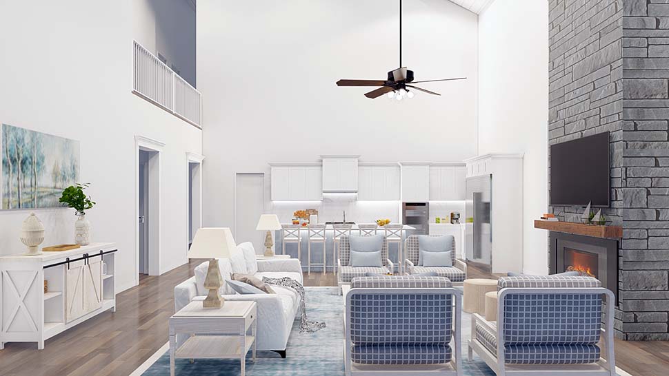 Barndominium, Farmhouse Plan with 3779 Sq. Ft., 5 Bedrooms, 6 Bathrooms, 4 Car Garage Picture 10