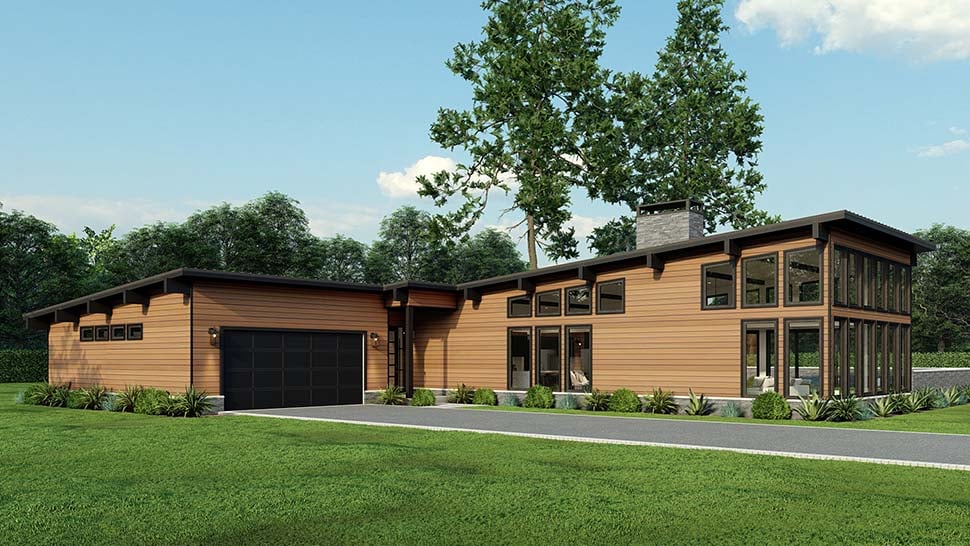 Coastal, Contemporary, Modern Plan with 2480 Sq. Ft., 3 Bedrooms, 3 Bathrooms, 2 Car Garage Picture 4