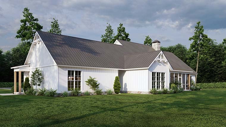 Farmhouse Plan with 2541 Sq. Ft., 5 Bedrooms, 3 Bathrooms, 3 Car Garage Picture 6