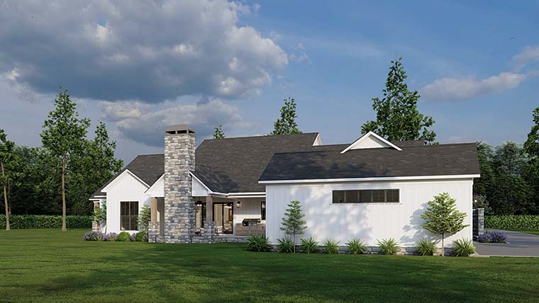 House Plan 82761 - Farmhouse Style with 2930 Sq Ft, 4 Bed, 3 Bath