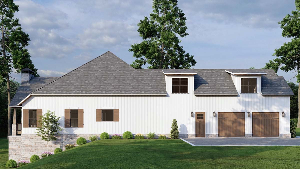 Craftsman, Traditional Plan with 3106 Sq. Ft., 3 Bedrooms, 4 Bathrooms, 2 Car Garage Picture 3