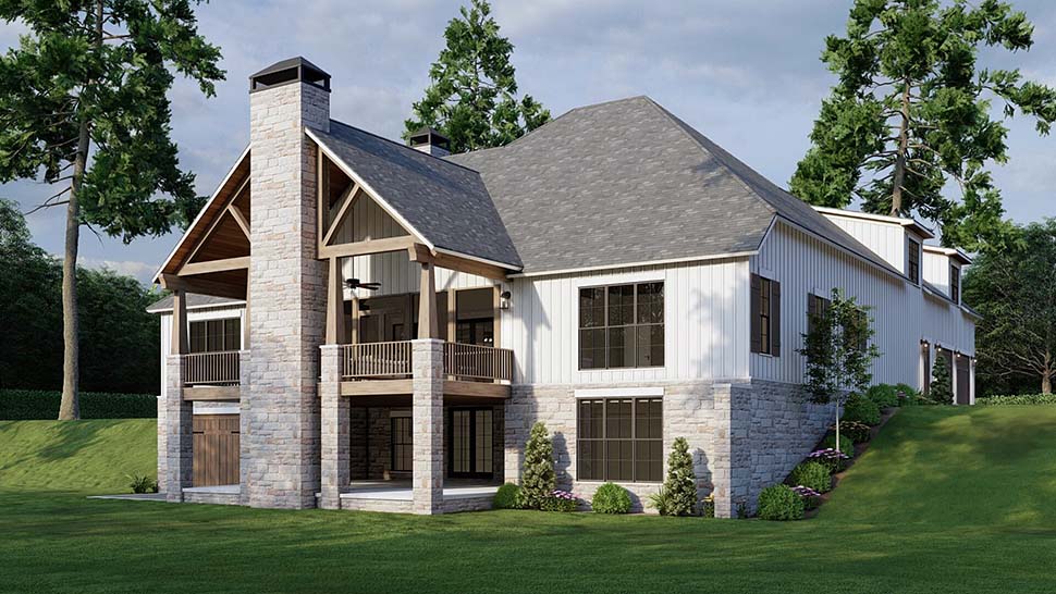 Craftsman, Traditional Plan with 3106 Sq. Ft., 3 Bedrooms, 4 Bathrooms, 2 Car Garage Picture 7