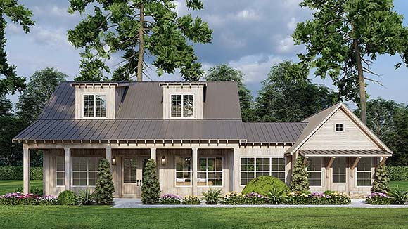 Coastal, Farmhouse House Plan 82768 with 3 Beds, 4 Baths Elevation