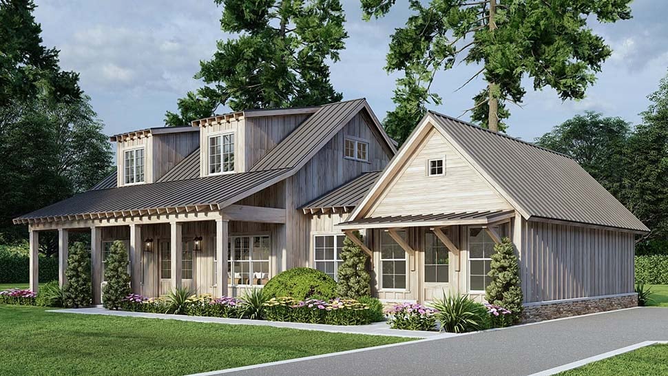 Coastal, Farmhouse Plan with 1873 Sq. Ft., 3 Bedrooms, 4 Bathrooms Picture 5