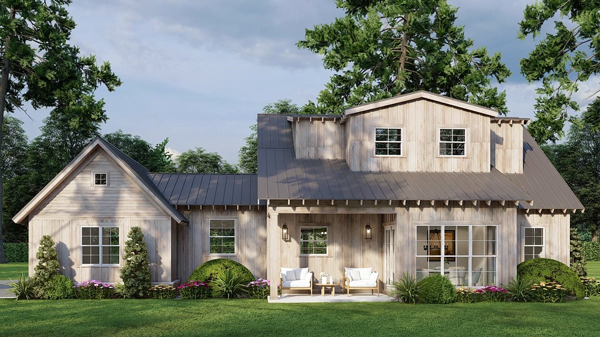 House Plan 82768 Farmhouse Style with 1760 Sq Ft, 3 Bed, 3 Bath