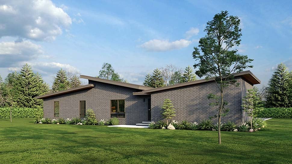Contemporary, Modern Plan with 1659 Sq. Ft., 3 Bedrooms, 2 Bathrooms, 2 Car Garage Picture 7