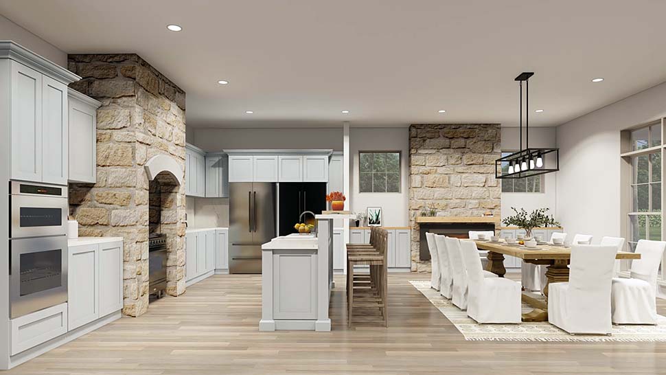 Country, Farmhouse Plan with 5178 Sq. Ft., 4 Bedrooms, 5 Bathrooms, 3 Car Garage Picture 12